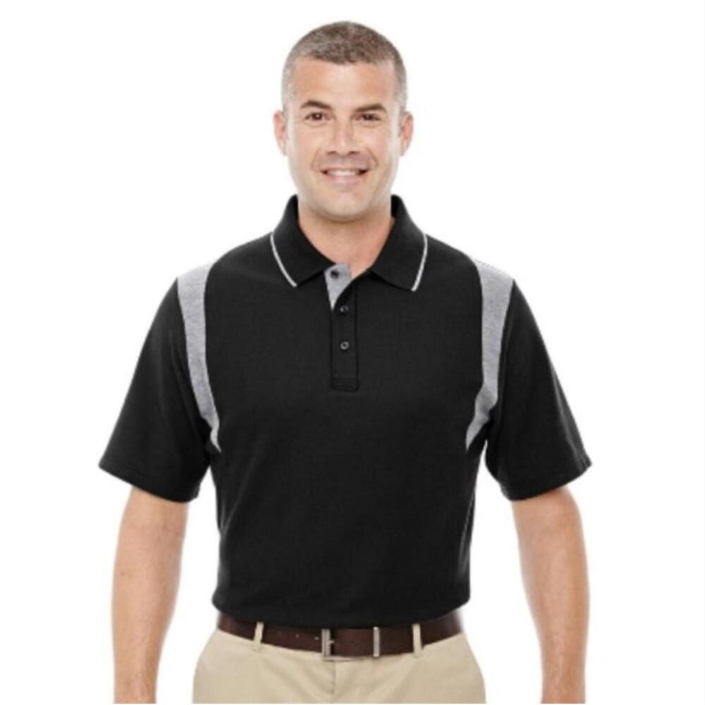Devon and Jones Mens Sporty Black Active Golf Polo‎ Shirt